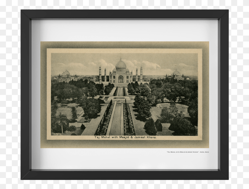 706x577 Vintage 190039s Taj Mahal And Gardens Taj Mahal, Railway HD PNG Download