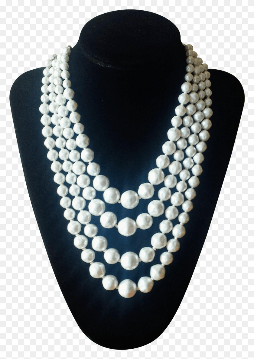 1260x1818 Vintage 1960s Four Strand Baroque Style Faux Pearl 3 Strand Cultured Pearl Necklace, Jewelry, Accessories, Accessory HD PNG Download