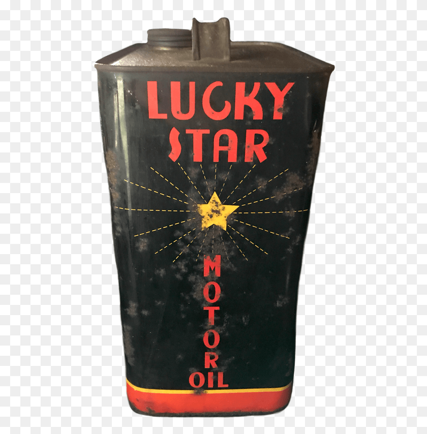 483x794 Винтажное 2 Галлона Lucky Star Motor Oil Can Beer, Plot, Alcohol, Beverage Hd Png Download