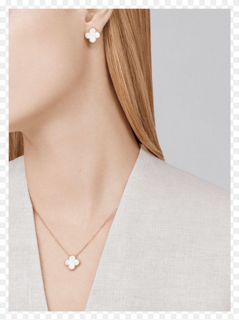 1469x2001 Vintage Alhambra Earrings, Person, Human, Pendant HD PNG Download