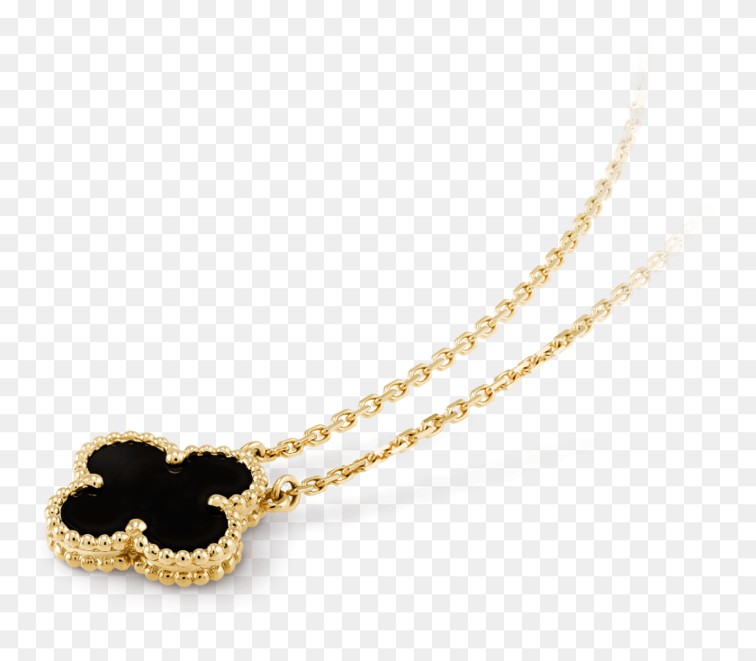 1601x1385 Vintage Alhambra Pendant Van Cleef Necklace Black, Jewelry, Accessories, Accessory HD PNG Download