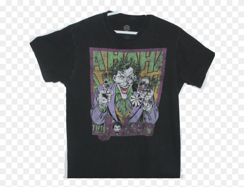 640x584 Descargar Png Batman The Joker T Shirt Vintage, Tamaño Mediano De Los Hombres De Dibujos Animados, Ropa, Prendas De Vestir, Camiseta Hd Png