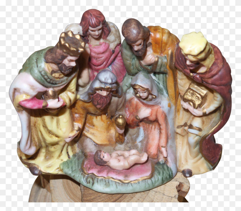 1727x1493 Descargar Png / Bisque Vintage Christmas Holiday Encontrado En Figurine