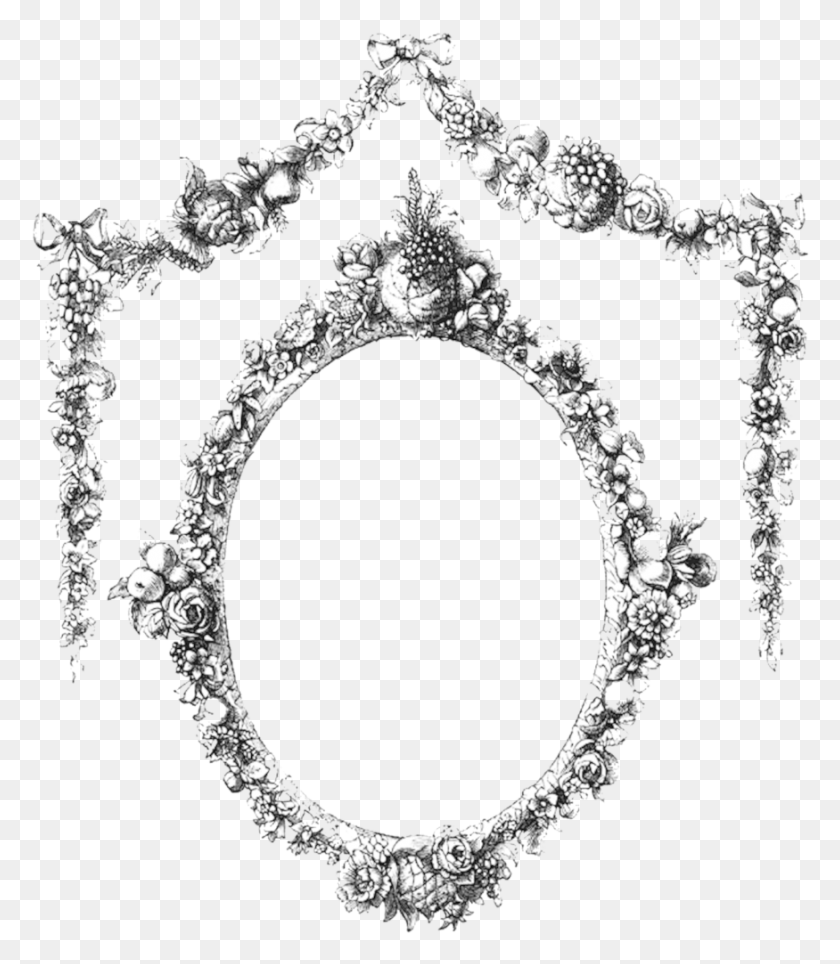 875x1015 Vintage Black Frame, Jewelry, Accessories, Accessory HD PNG Download