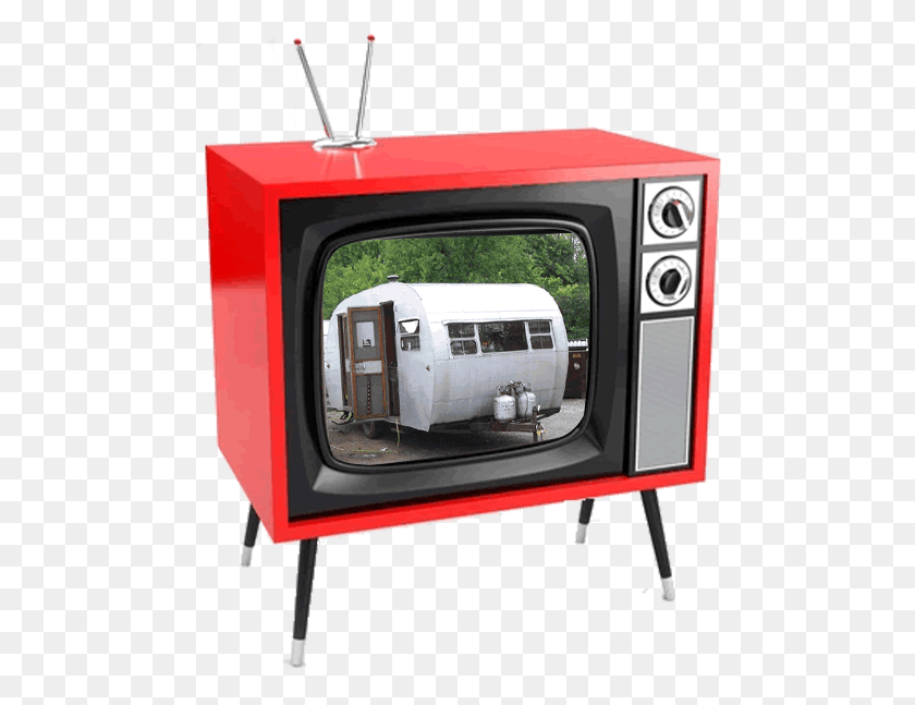 485x587 Vintage Campers Red Tv, Monitor, Screen, Electronics HD PNG Download