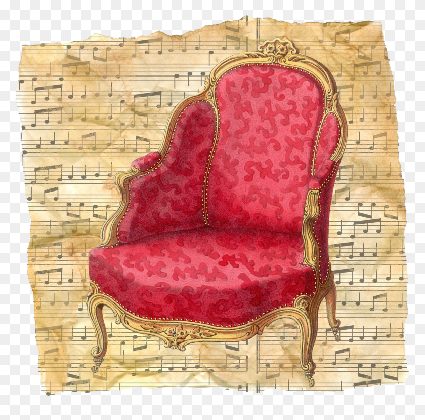 2052x2025 Vintage Chair Red Music Sheet Old 1485614 Chair HD PNG Download