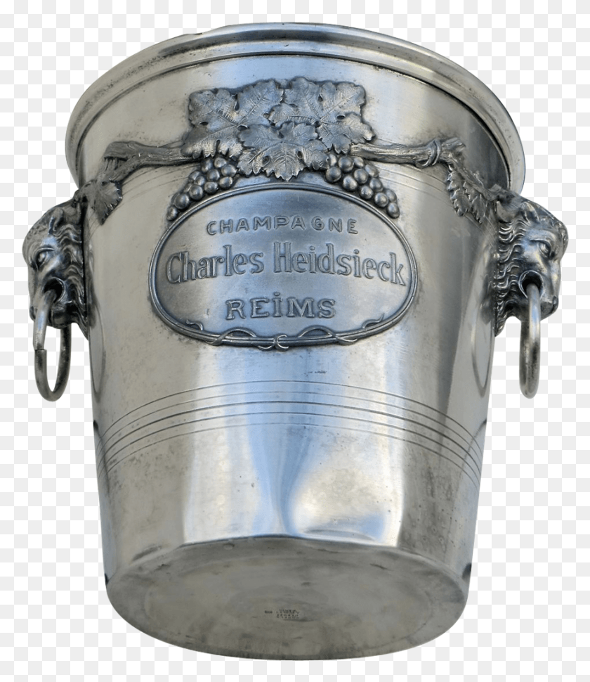877x1024 Vintage Champagne Ice Bucket Charles Heidsieck Drink, Milk, Beverage, Helmet HD PNG Download
