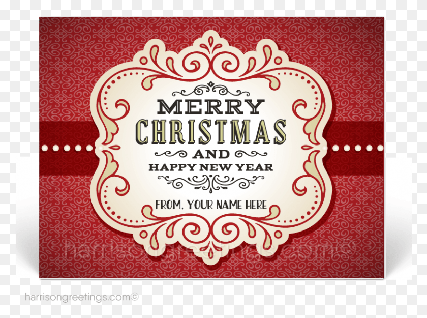 811x588 Vintage Christmas Holiday Postcards For Customers Pc645 Label, Text, Paper, Sticker HD PNG Download