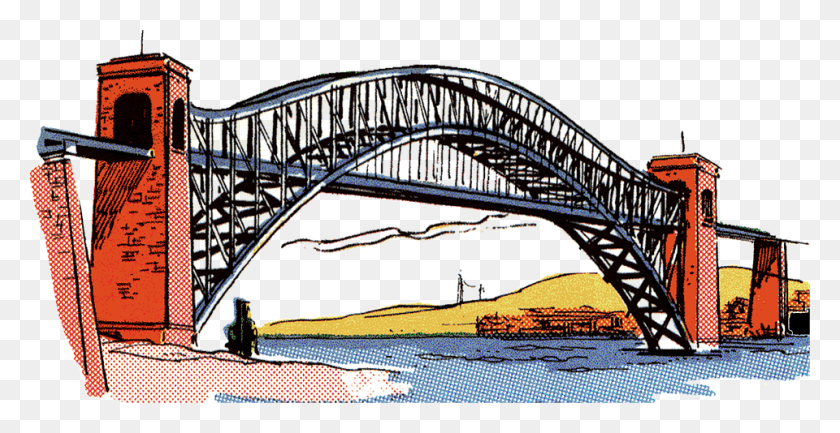 960x460 Vintage Clip Art Free Image On Pixabay Brcke Clipart, Architecture, Building, Arch Bridge HD PNG Download