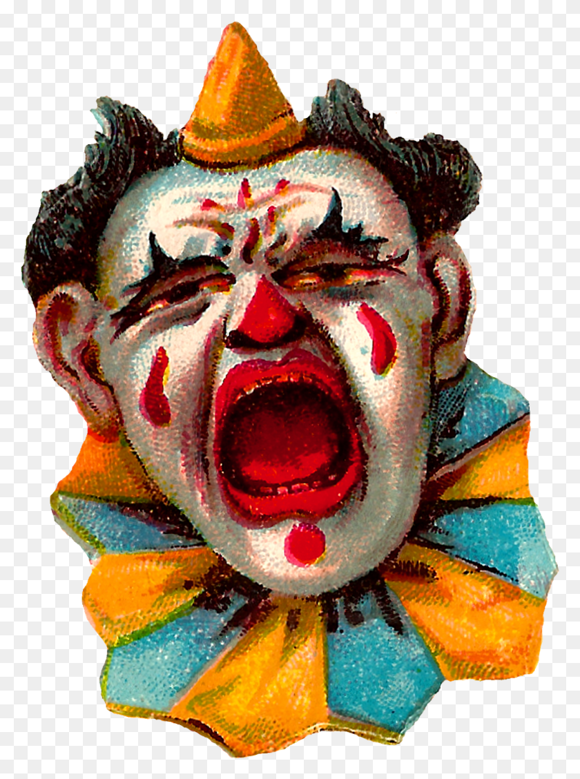 1106x1515 Vintage Clip Art Funny Circus Clowns Costume Images Vintage Clown Mask Transparent, Performer, Festival, Crowd HD PNG Download