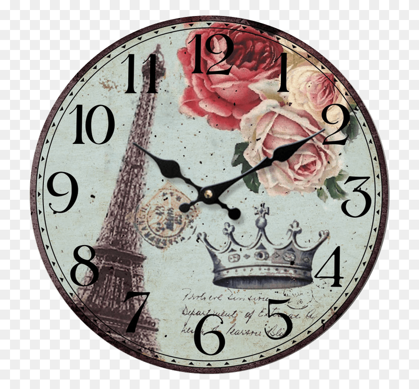 723x719 Vintage Clock Transparent Background, Wall Clock, Clock Tower, Tower HD PNG Download