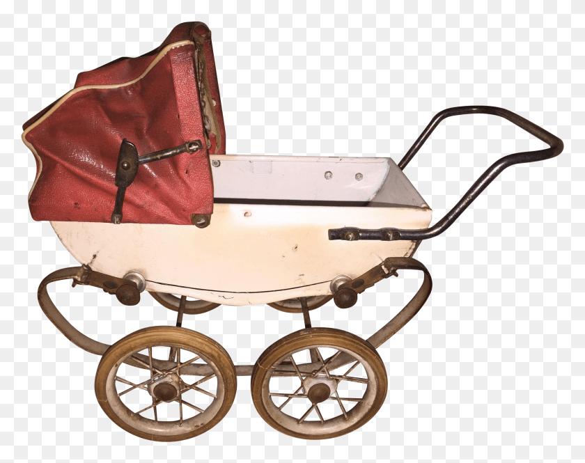 1805x1402 Vintage Doll French Doucet Pram Buggy Carriage As Found Wheelbarrow, Vehicle, Transportation, Barrow HD PNG Download