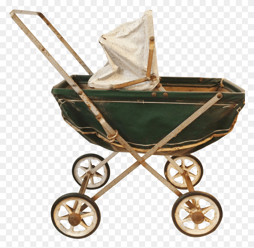 1751x1711 Vintage Doll Toy Baby Stroller Pram Baby Carriage, Furniture, Lawn Mower, Tool HD PNG Download