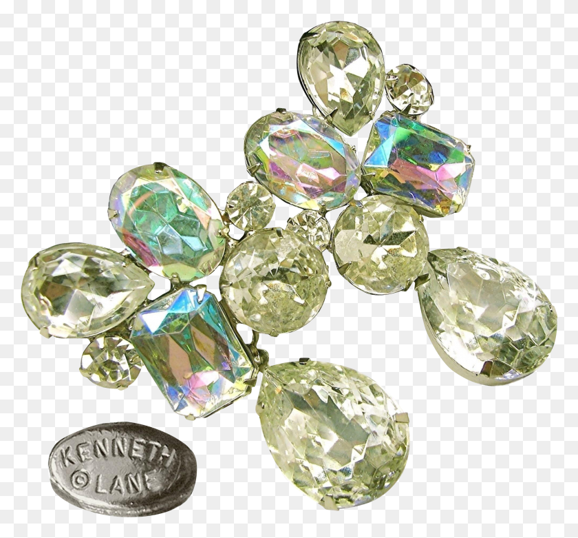 2010x1860 Vintage Drippy Kenneth J Lane With Brilliant Rhinestone Crystal, Diamond, Gemstone, Jewelry HD PNG Download
