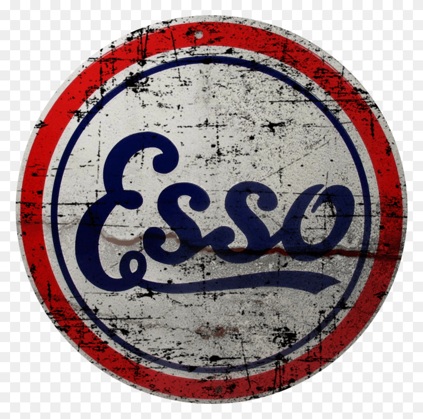 2320x2300 Vintage Esso Gasoline Sign Oil Gas Signs Descargar Hd Png