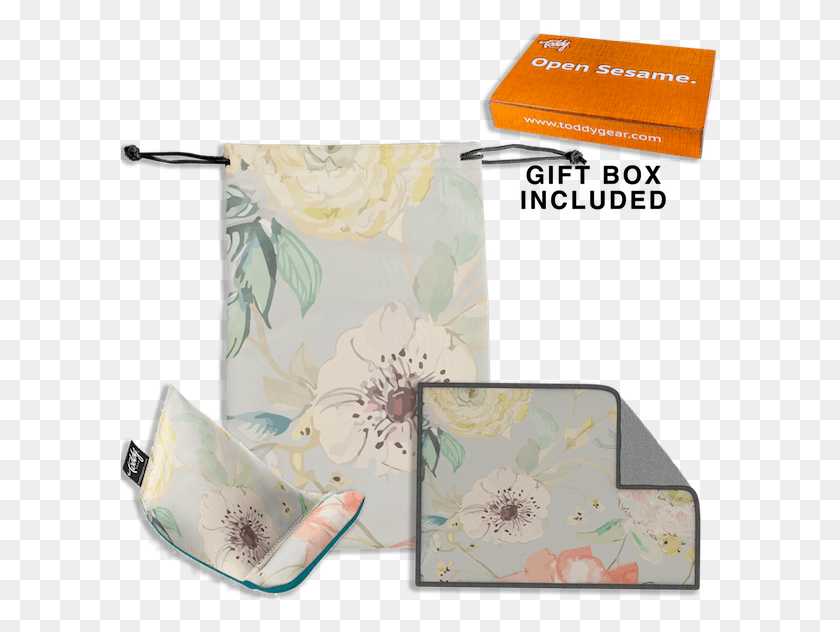 599x572 Vintage Floral Microfiber Essentials Gift Set, Text, Home Decor, File Binder Descargar Hd Png