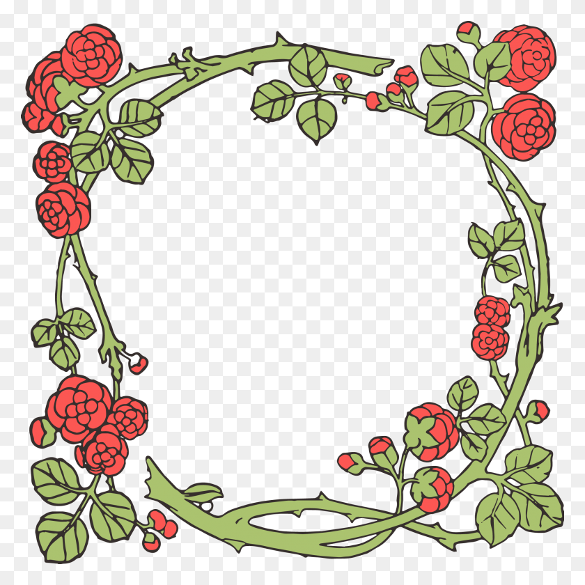 2162x2162 Descargar Png Flores Vintage Clipart Clip Art Rose Frame Vector, Diseño Floral, Patrón, Gráficos Hd Png