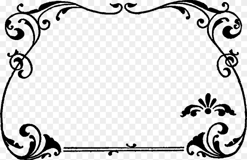 853x551 Vintage Frame Vector Black And White Frame Vector, Gray Transparent PNG