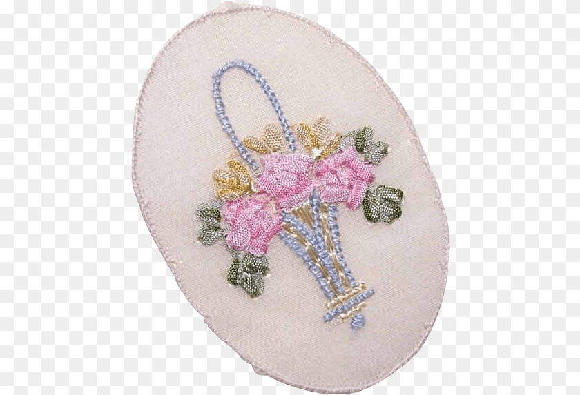 463x573 Vintage French Silk Ribbon Applique Cross Stitch, Embroidery, Pattern, Accessories, Jewelry Transparent PNG