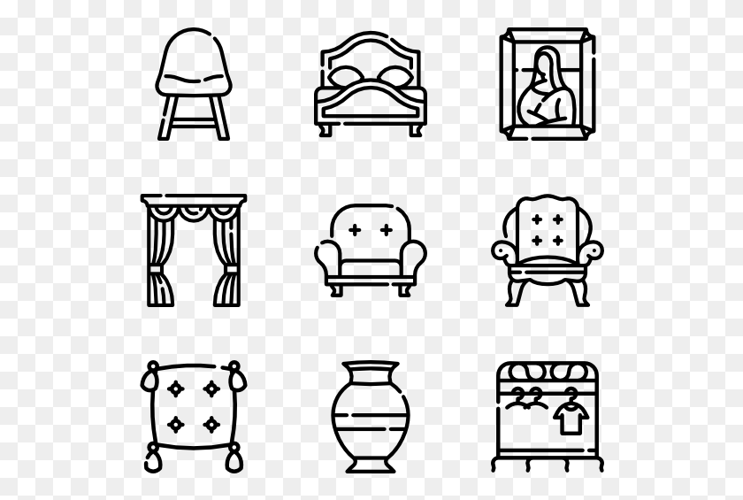 526x505 Vintage Furniture Online Icon Vector, Gray, World Of Warcraft HD PNG Download