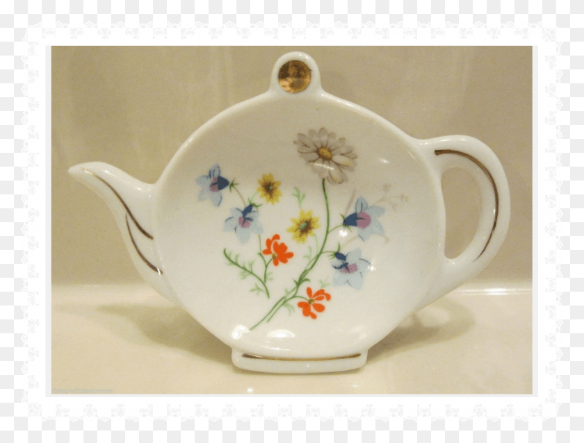 1496x1109 Vintage Handpainted Porcelain Teapot Wild Cactus Ceramic, Pottery, Saucer HD PNG Download
