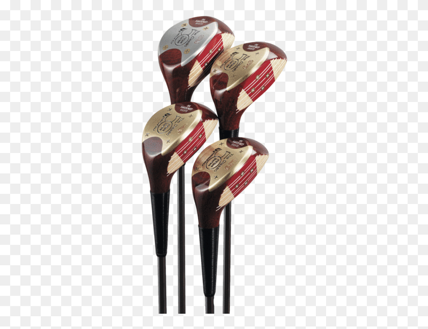 288x585 Descargar Png Vintage Hickory Golf Clubs 5039S Collection Tagged Left Handed Louisville Driver Thumper Max, Sport, Sports, Golf Club Hd Png