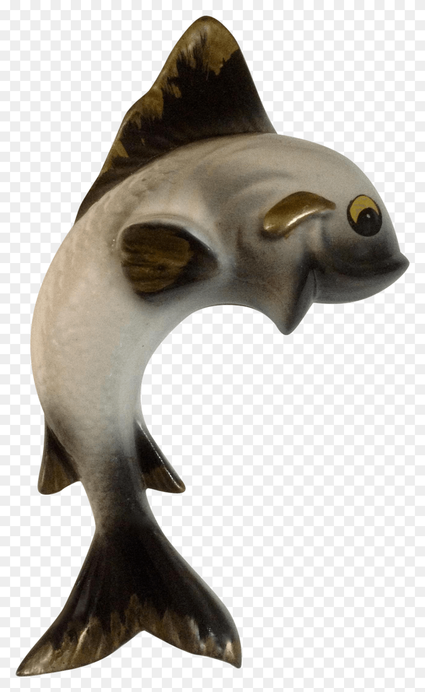 1221x2049 Vintage Jumping Fish Wall Pocket Ceramic Planter Vase Statue, Animal, Mask, Bronze HD PNG Download