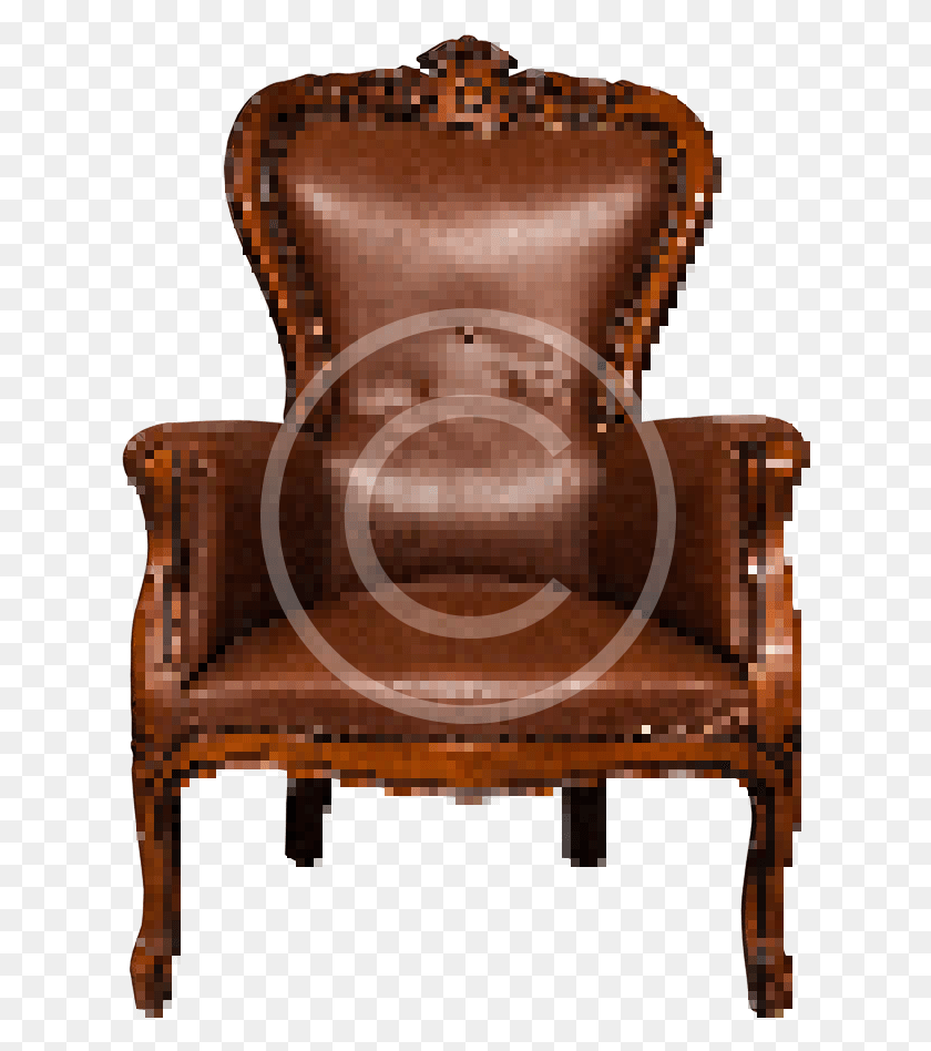 622x888 Винтажное Кожаное Кресло Трон, Мебель, Кресло Hd Png Скачать