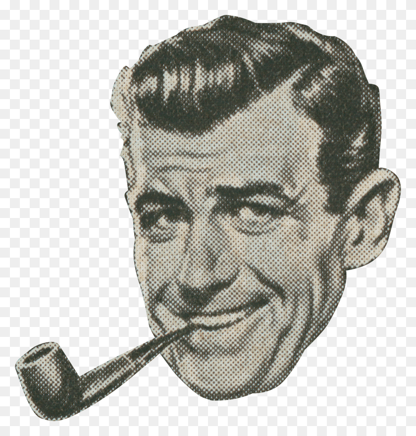 1347x1417 Vintage Man Jumping Vintage Man Smoking Pipe, Head, Smoke Pipe, Person HD PNG Download
