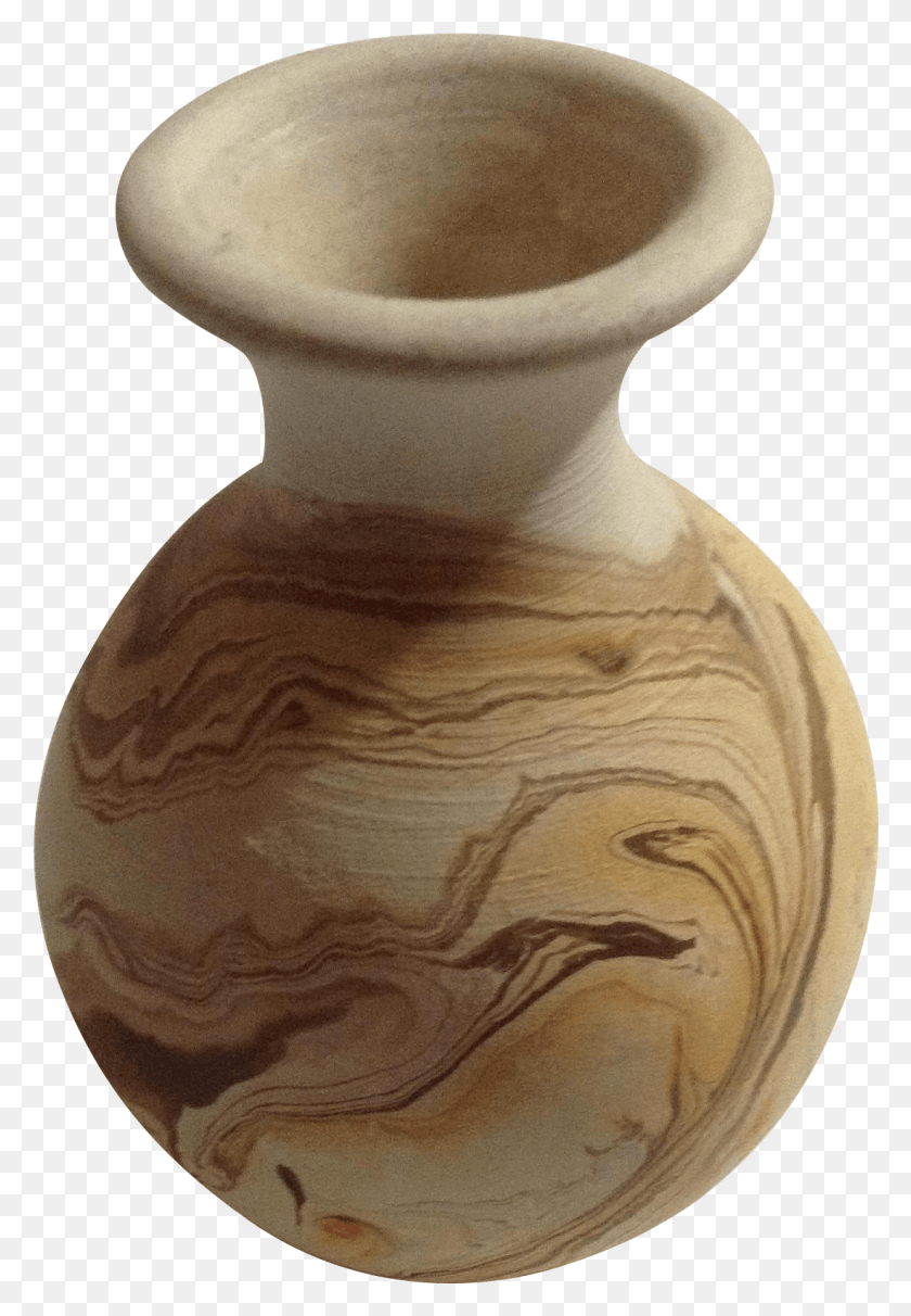 1100x1626 Vintage Nemadji Brown Swirl Bud Vase Pottery 4 Made Earthenware, Jar, Urn HD PNG Download