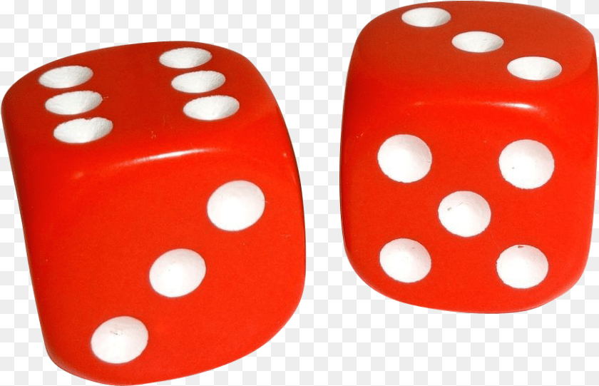 870x560 Vintage Pair Of Rounded Corners Red Plastic Dice From Dice, Game Clipart PNG