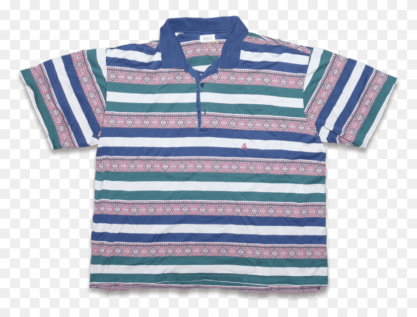 897x665 Vintage Pattern Polo Medium Polo Shirt, Clothing, Apparel, Shirt Descargar Hd Png