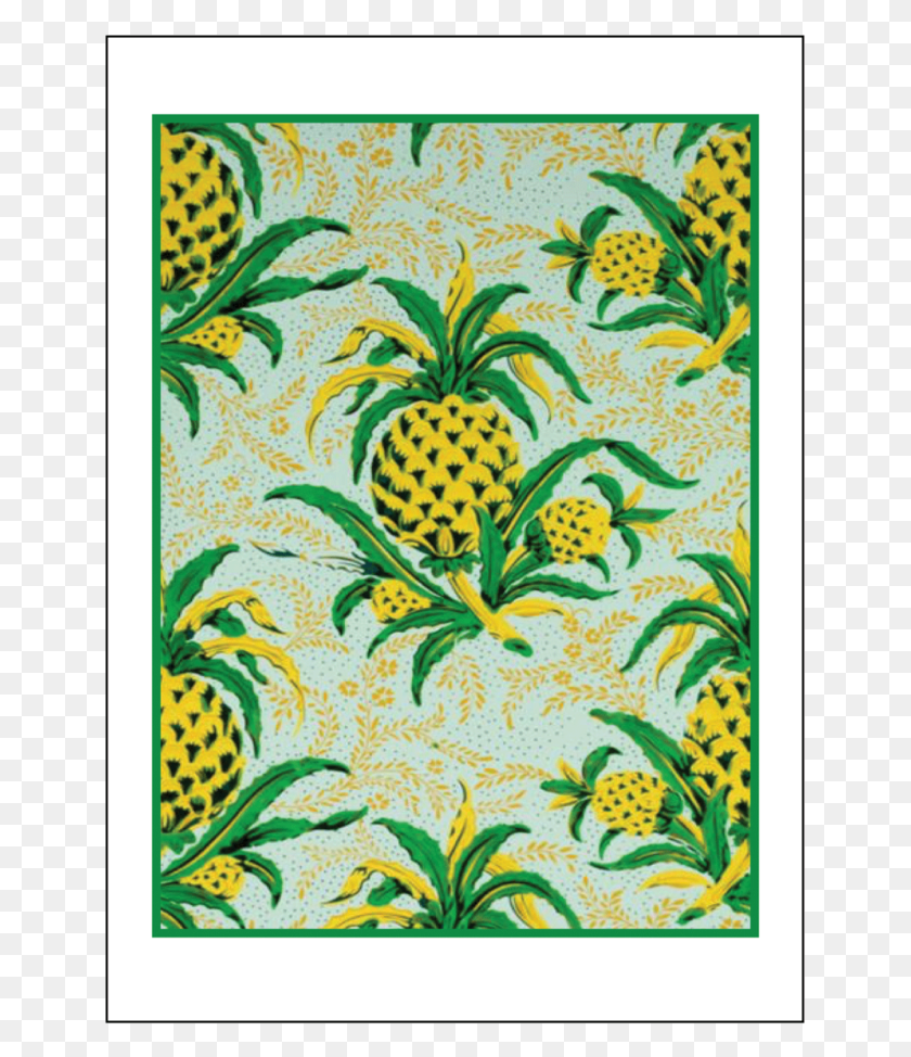 647x914 Vintage Pineapple Notecard Set, Floral Design, Pattern, Graphics Descargar Hd Png
