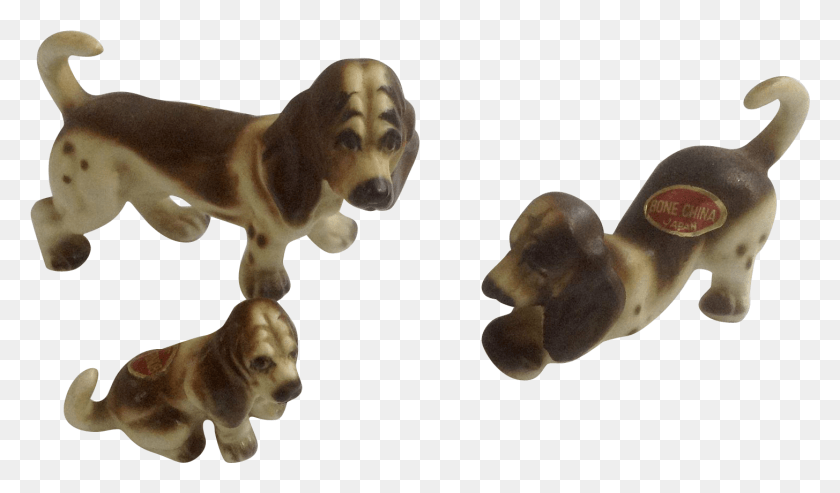 1455x809 Vintage Rare Bone China Miniature Basset Hound Dogs Hound, Figurine, Dog, Pet Descargar Hd Png