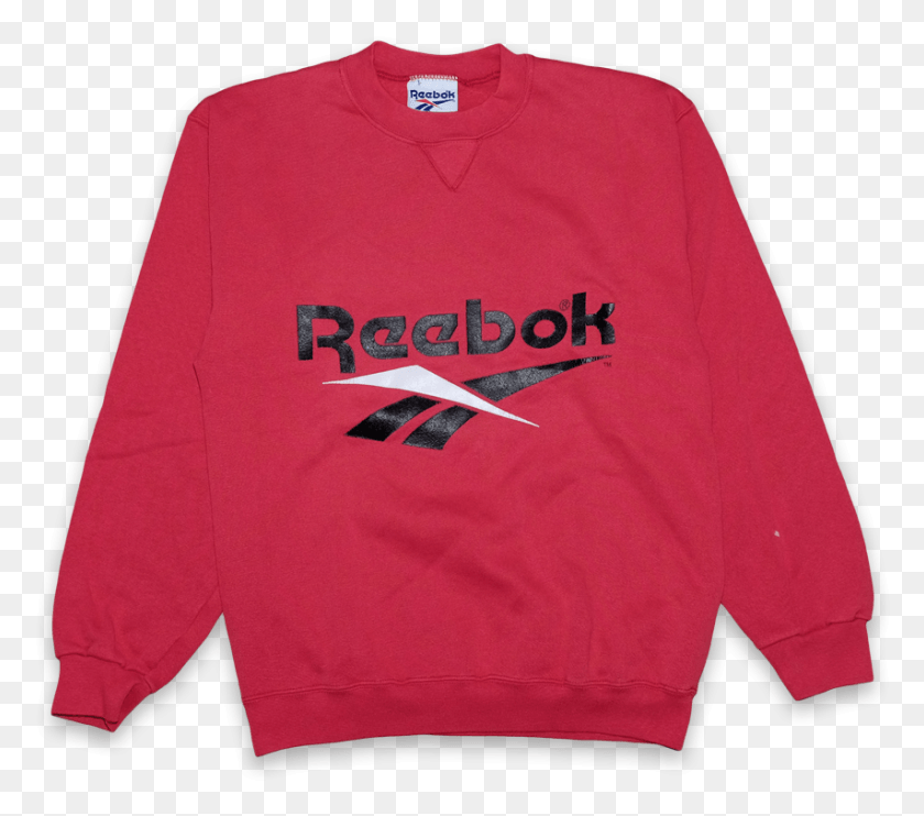 853x746 Vintage Reebok Big Logo Sweatshirt Vintage Klamotten Long Sleeved T Shirt, Clothing, Apparel, Sweater HD PNG Download