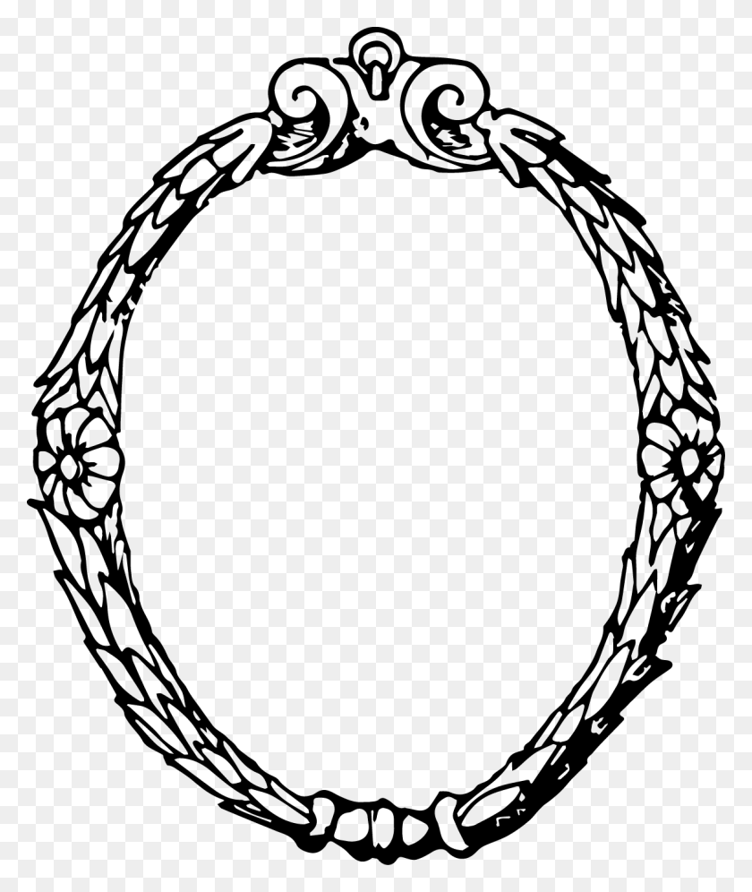 1161x1394 Vintage Round Border Old Picture Frame Round, Oval, Bracelet, Jewelry HD PNG Download