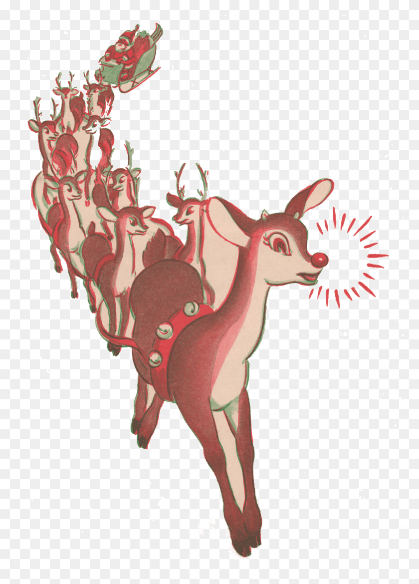 1000x1424 Vintage Rudolph The Red Nosed Reindeer Sheet Music Rudolph, Animal, Mammal, Antelope HD PNG Download