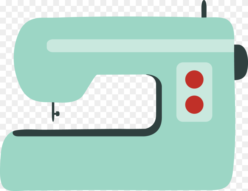Vintage Seamstress Clip Art, Sewing, Machine, Electrical Device, Appliance Clipart PNG