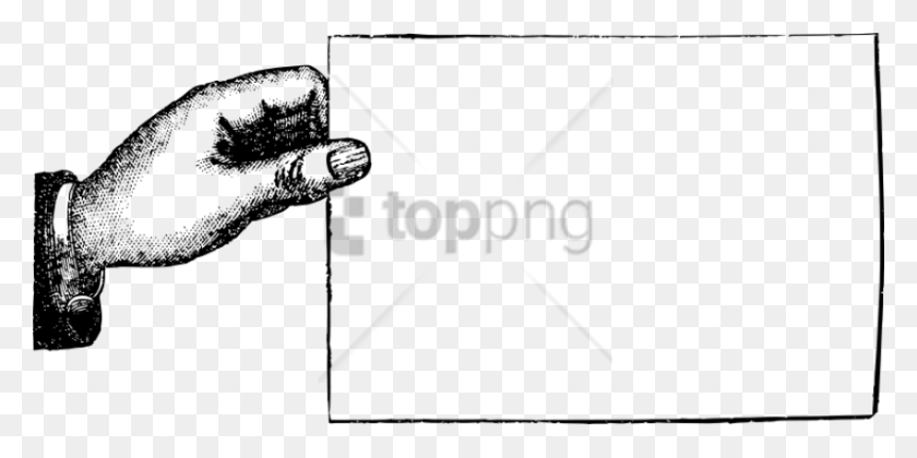 850x393 Vintage Sign Victorian Hand Illustration, Text, Label, White Board HD PNG Download
