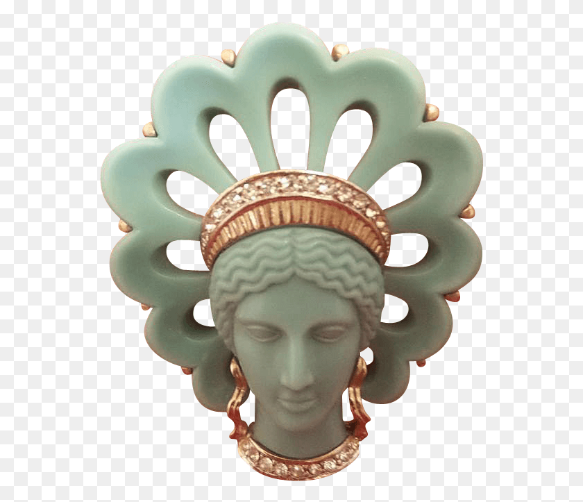 553x663 Vintage Signed Boucher Statue Of Liberty Brooch Lady Statue, Toy, Head, Figurine HD PNG Download