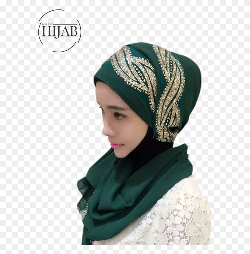 586x794 Vintage Solid Color Shawls Muslim Scarf Fashion Elastic Bandana, Clothing, Apparel, Bonnet Descargar Hd Png