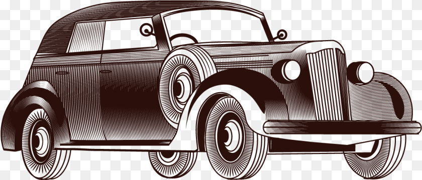 1165x498 Vintage Vector Car Hq Image Clip Art, Transportation, Vehicle, Cad Diagram, Diagram Clipart PNG