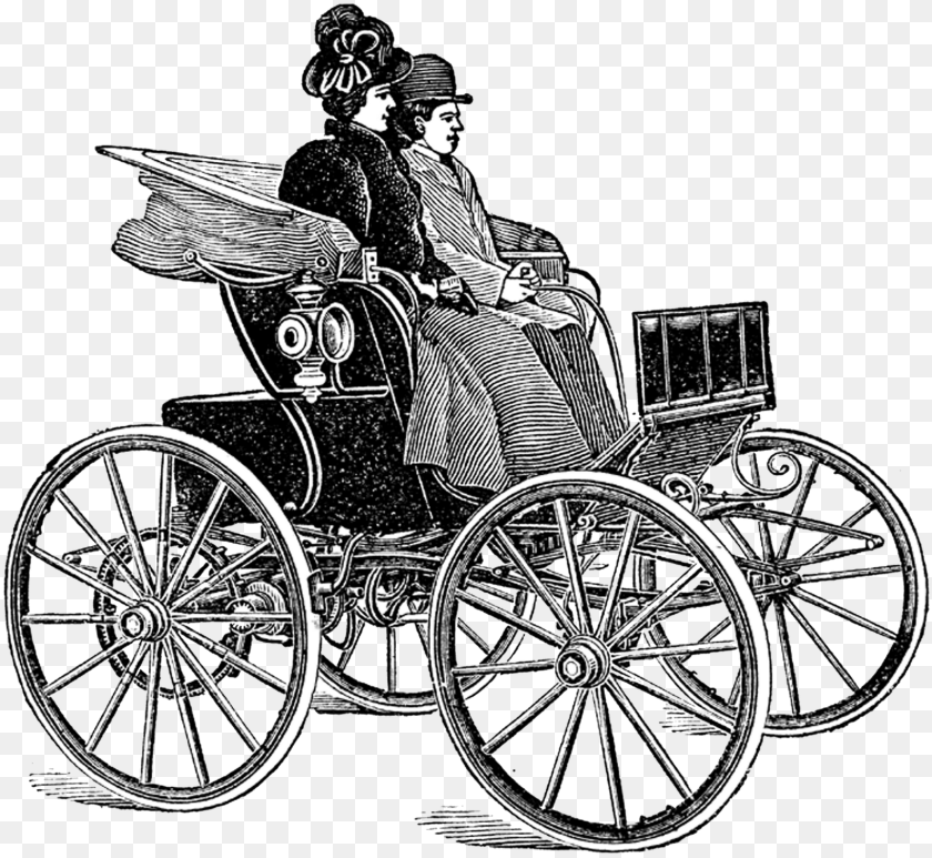 Vintage Very Old Car, Machine, Spoke, Wheel, Carriage Clipart PNG