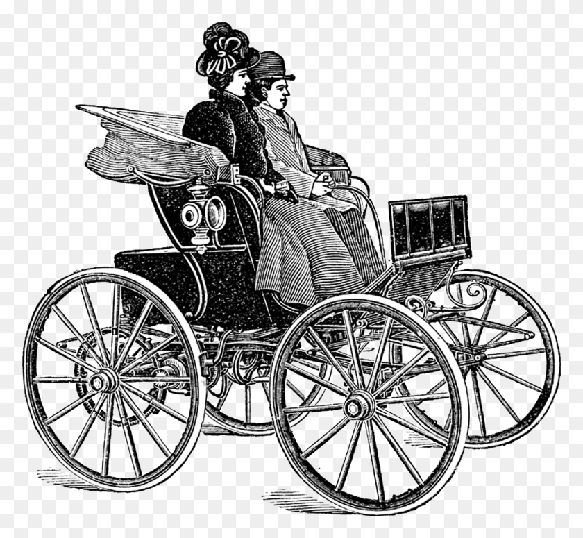 1595x1463 Vintage Very Old Car Carriage Vintage Drawing, Vehicle, Transportation, Wheel HD PNG Download