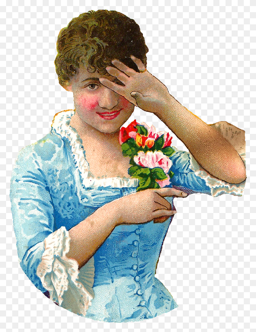 832x1100 Vintage Woman Image Antique Woman, Plant, Person, Human HD PNG Download