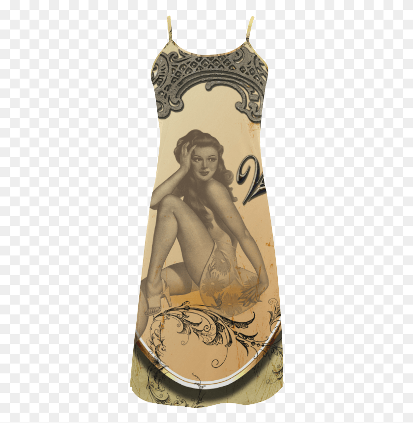 314x801 Vintage Wonderful Pin Up Girl Alcestis Slip Dress Pin Up, Person, Human, Clothing HD PNG Download