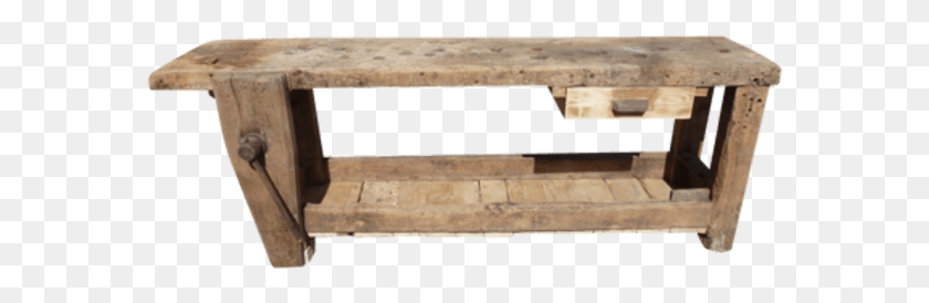 576x214 Vintage Wooden Workbench Coffee Table, Furniture, Coffee Table, Tabletop HD PNG Download