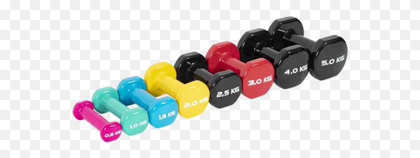 553x256 Vinyl Dipped Dumbells 4 Per Kg Dumbbell, Sport, Sports, Working Out HD PNG Download