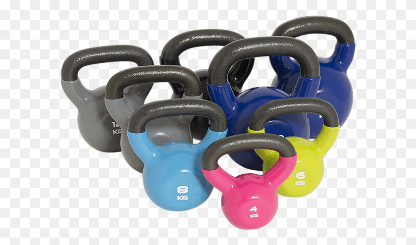 599x435 Vinyl Dipped Steel Kettlebells, Chain, Toy HD PNG Download