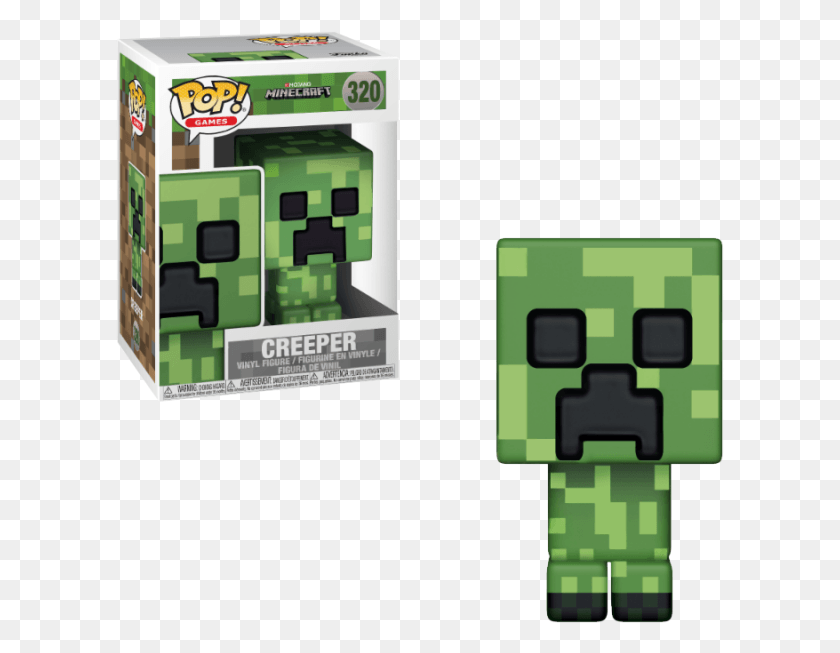 609x593 Винил Minecraft Creeper Minecraft Creeper Funko Pop, Зеленый Hd Png Скачать